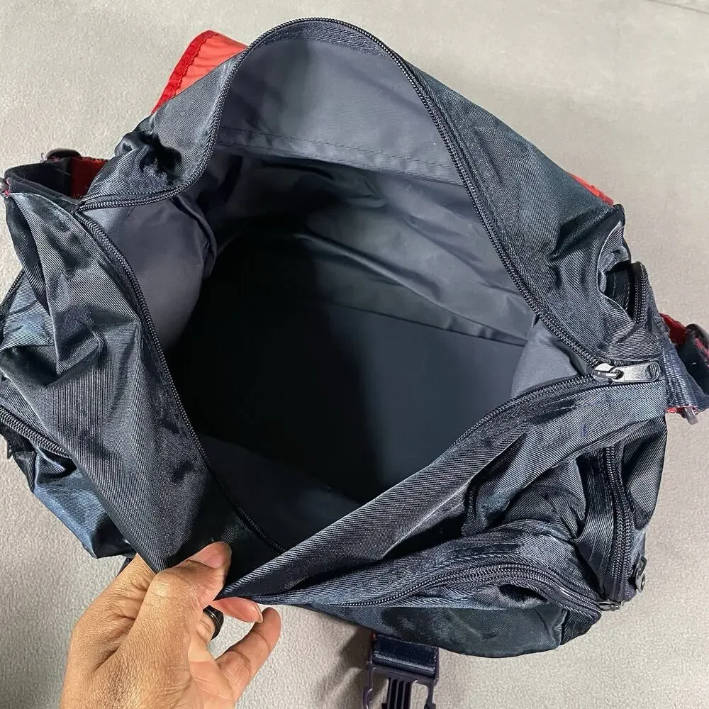Tommy Hilfiger Nylon Messenger Shoulder Bag Blue Red Utility Travel Camera